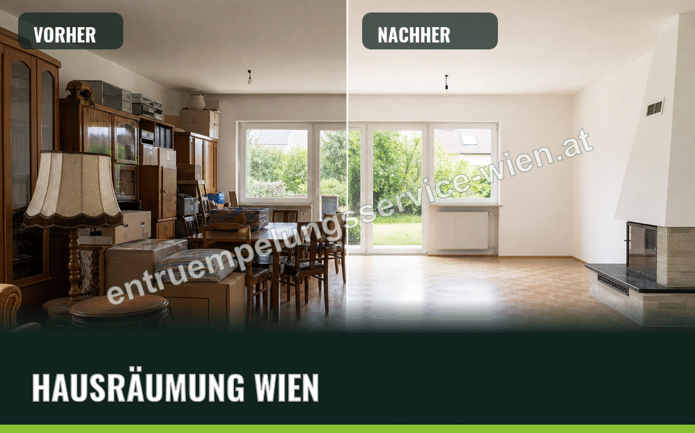 Hausräumung in Wien vorher und nachher